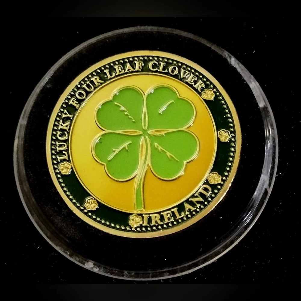 Four Leaf Clover / Ireland Token / Coin - Picture 2 of 3